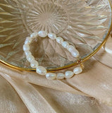 HUANZHI 2019 New Korean Simple Gold Metal Plated Human Head Coin Pearl Portrait Leaf Bracelets for Women Girl Bangle Party Gift