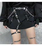 Love Heart Girl Hiphop Chain Belt Women Sweet Adjustable Disco Dancing Belt Punk Style