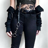 Love Heart Girl Hiphop Chain Belt Women Sweet Adjustable Disco Dancing Belt Punk Style